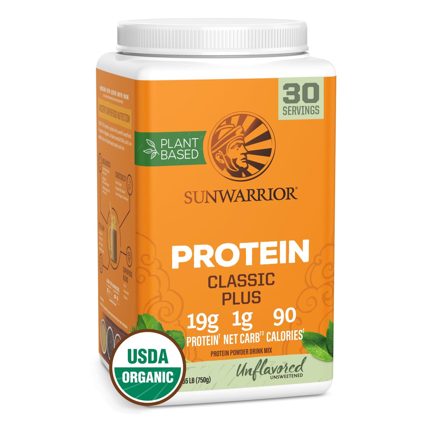 Brown Rice Protein Powder with Bcaa & Amino Acids Raw Rice Protein Shake Gluten Free Low Carb Dairy Free | Plant Based Classic Sprouted Brown Rice Protein Powder Natural 375g by Sunwarrior - Nirvana Guru