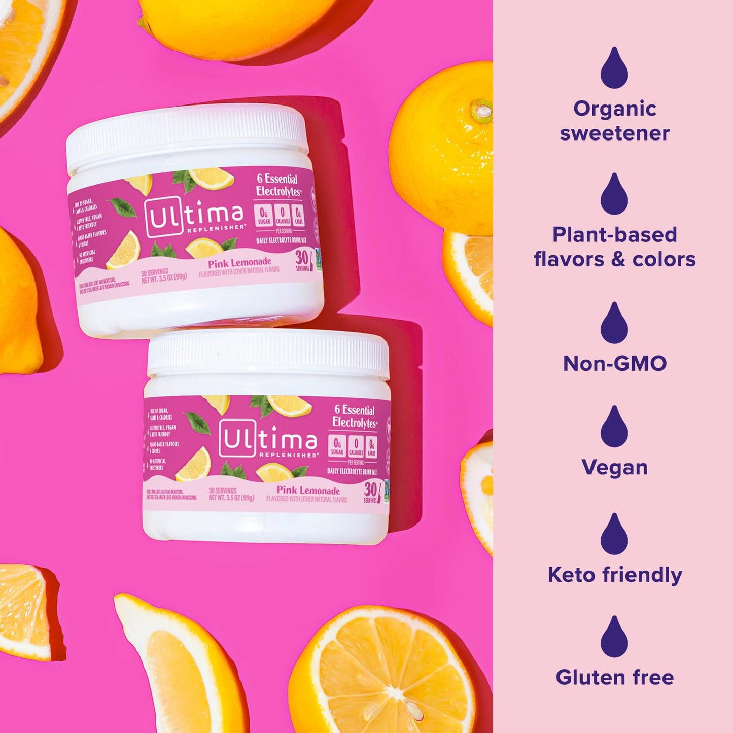 Ultima Replenisher Daily Electrolyte Powder Drink Mix – Sugar Free – Watermelon, 30 Servings – Hydration Powder with 6 Key Electrolytes and Trace Minerals – Keto Friendly, Vegan, Non-GMO - Nirvana Guru