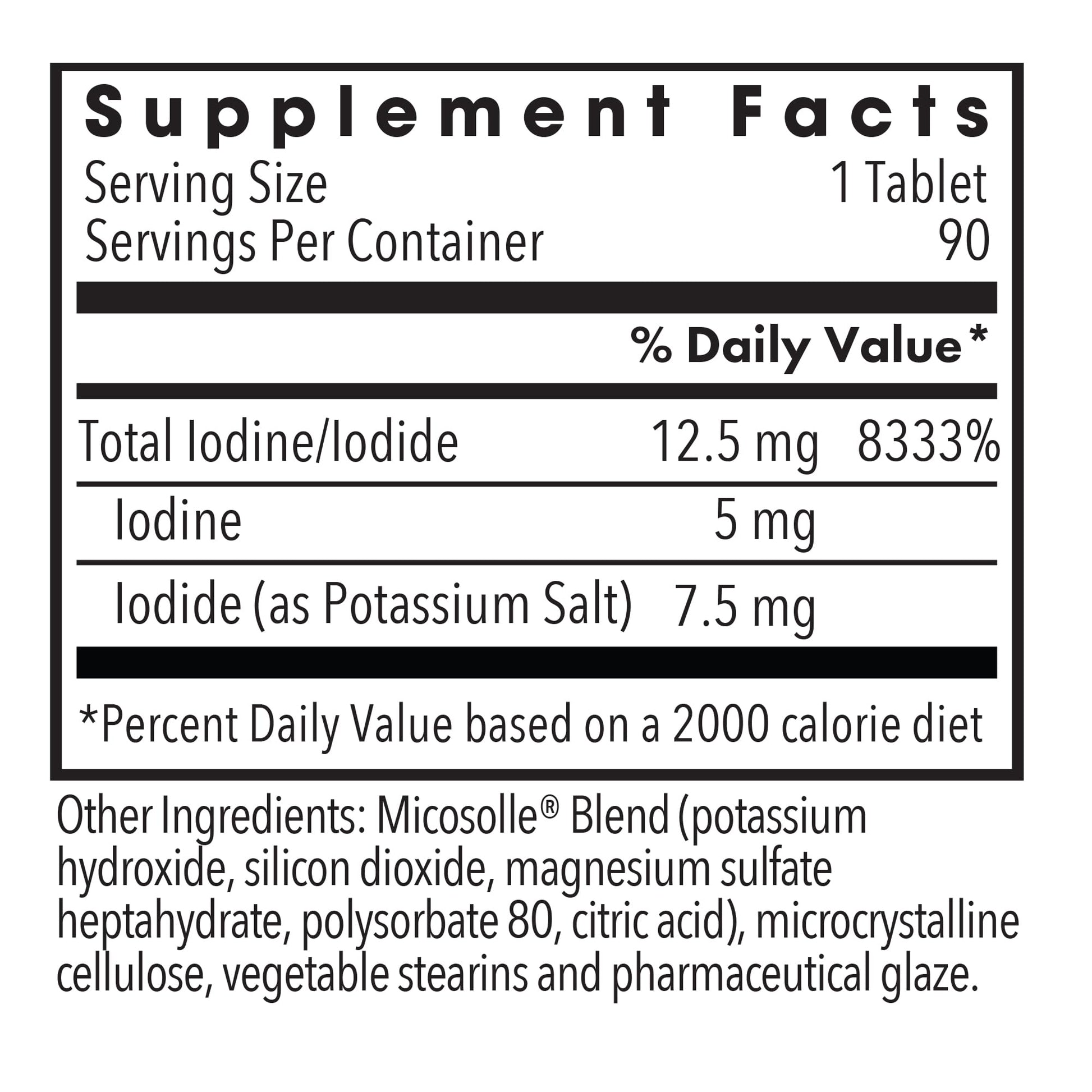 Optimox Iodoral 6.25 mg - Iodine Supplements for Thyroid Support, Potassium Iodide Tablets, Lugol Solution, Daily Vitamins and Minerals, High Potency Iodine Tablets - 90 Tablets 1-Pack Nirvana Guru