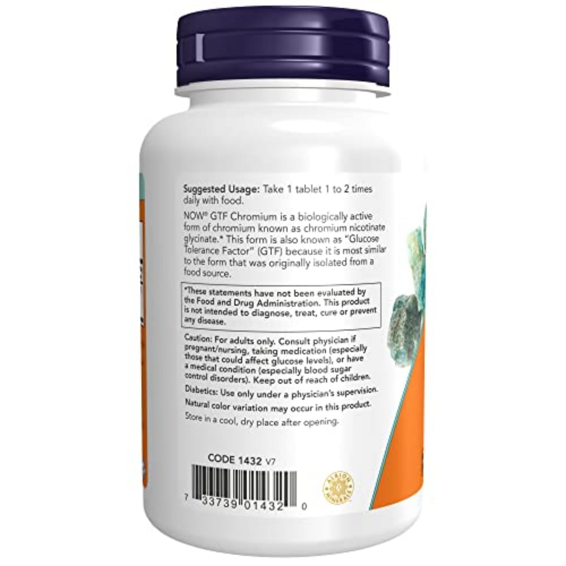 NOW Foods Supplements, GTF (Glucose Tolerance Factor) Chromium 200 mcg, Insulin Co-Factor*, 250 Tablets - Nirvana Guru