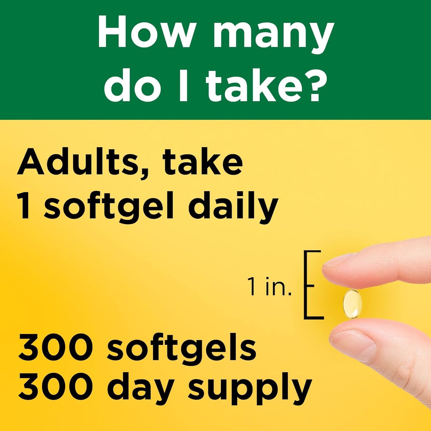 Nature Made Vitamin D3 1000 IU (25 mcg), Dietary Supplement for Bone, Teeth, Muscle and Immune Health Support, 300 Softgels, 300 Day Supply - Nirvana Guru