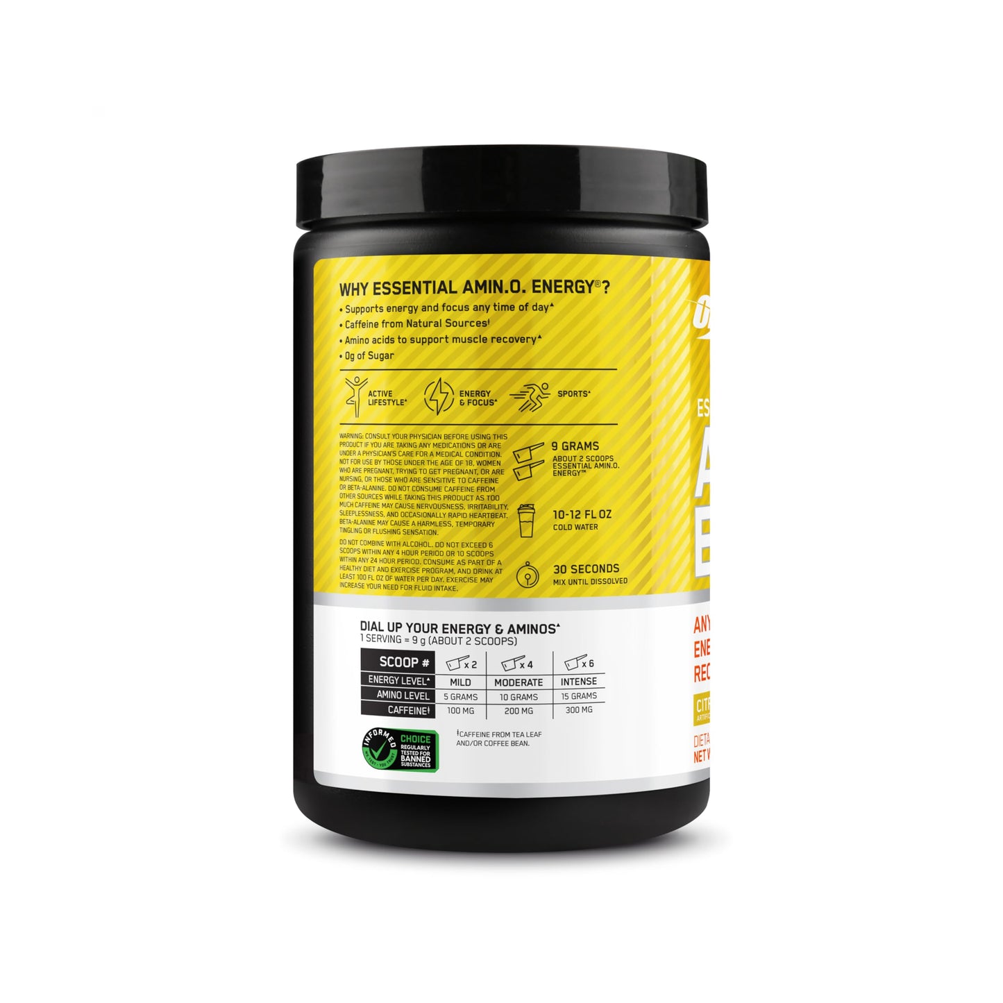 Optimum Nutrition Amino Energy - Pre Workout with Green Tea, BCAA, Amino Acids, Keto Friendly, Green Coffee Extract, Energy Powder - Concord Grape, 65 Servings (Packaging May Vary)