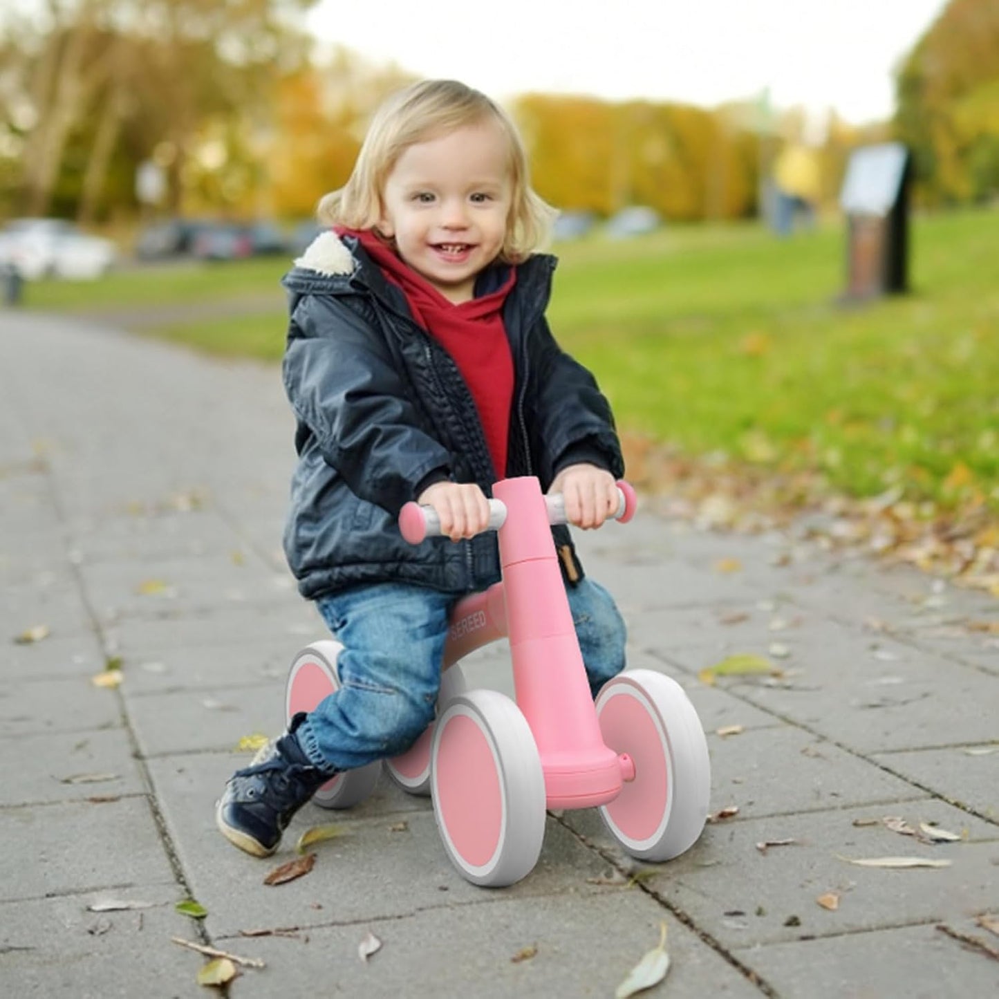 SEREED Baby Balance Bike for 1 Year Old Boys Girls 12-24 Month Toddler Balance Bike, 4 Wheels Toddler First Bike, First Birthday Gifts Nirvana Guru