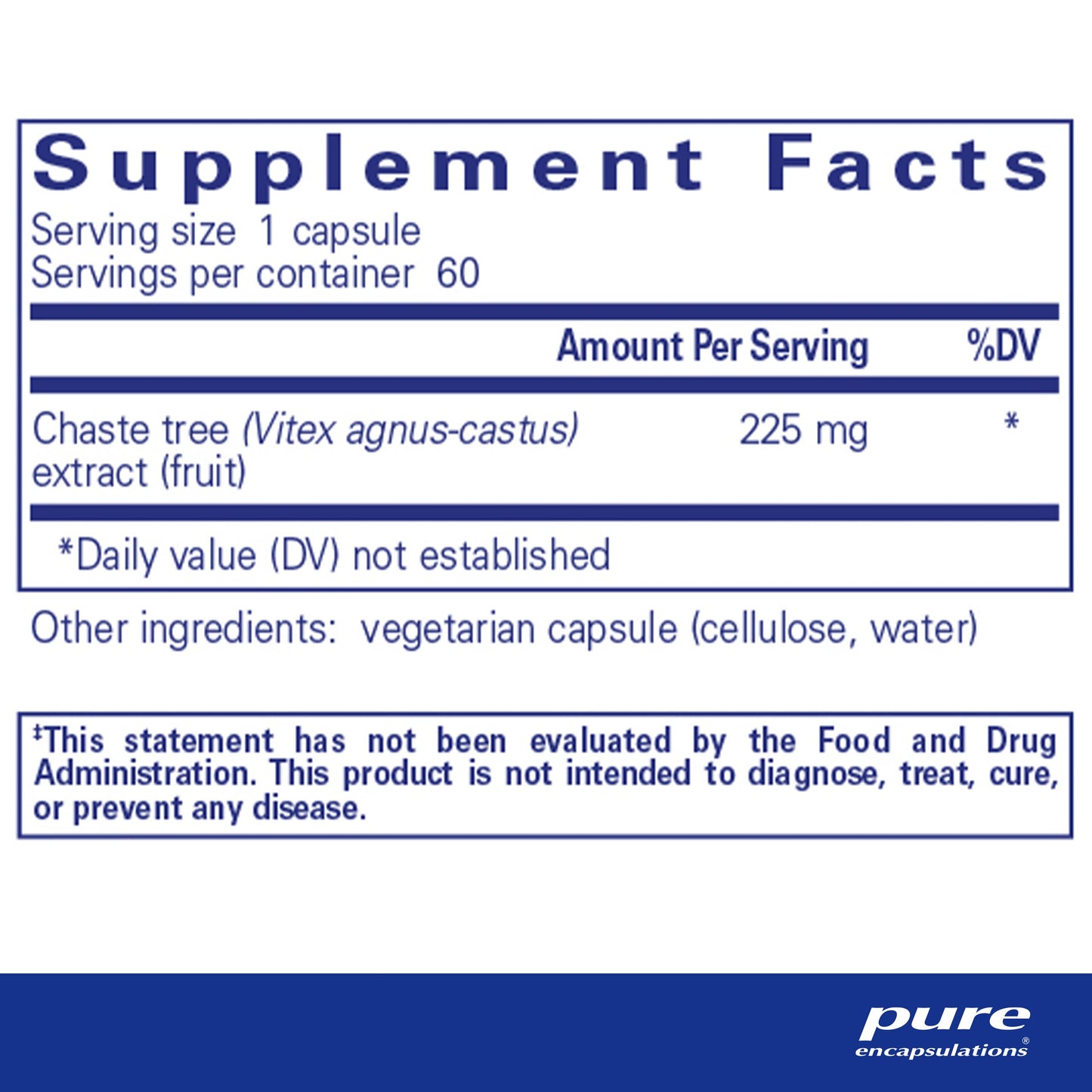 Pure Encapsulations Chaste Tree (Vitex) - Supports Menstrual Cycle Regularity - for Breast Comfort* - Women's Supplement - Hormonal Balance Support - Non-GMO & Vegan - 120 Capsules - Nirvana Guru