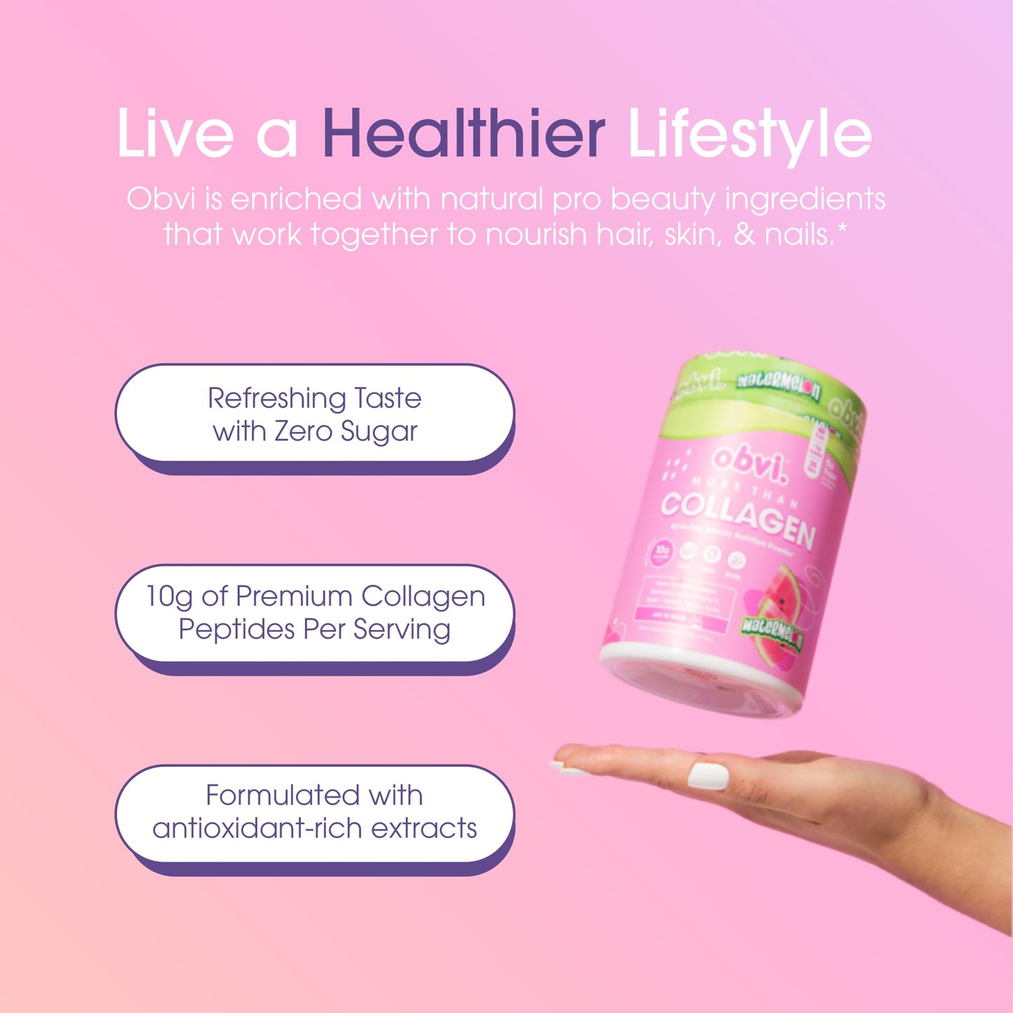 Obvi More Than Collagen Powder | Supports Healthy Hair, Skin, Nails, Joints, Gut | Grass-Fed Multi Collagen Supplement with Hyaluronic Acid, Biotin, Keratin | Cocoa Cereal, 30 Servings - Nirvana Guru