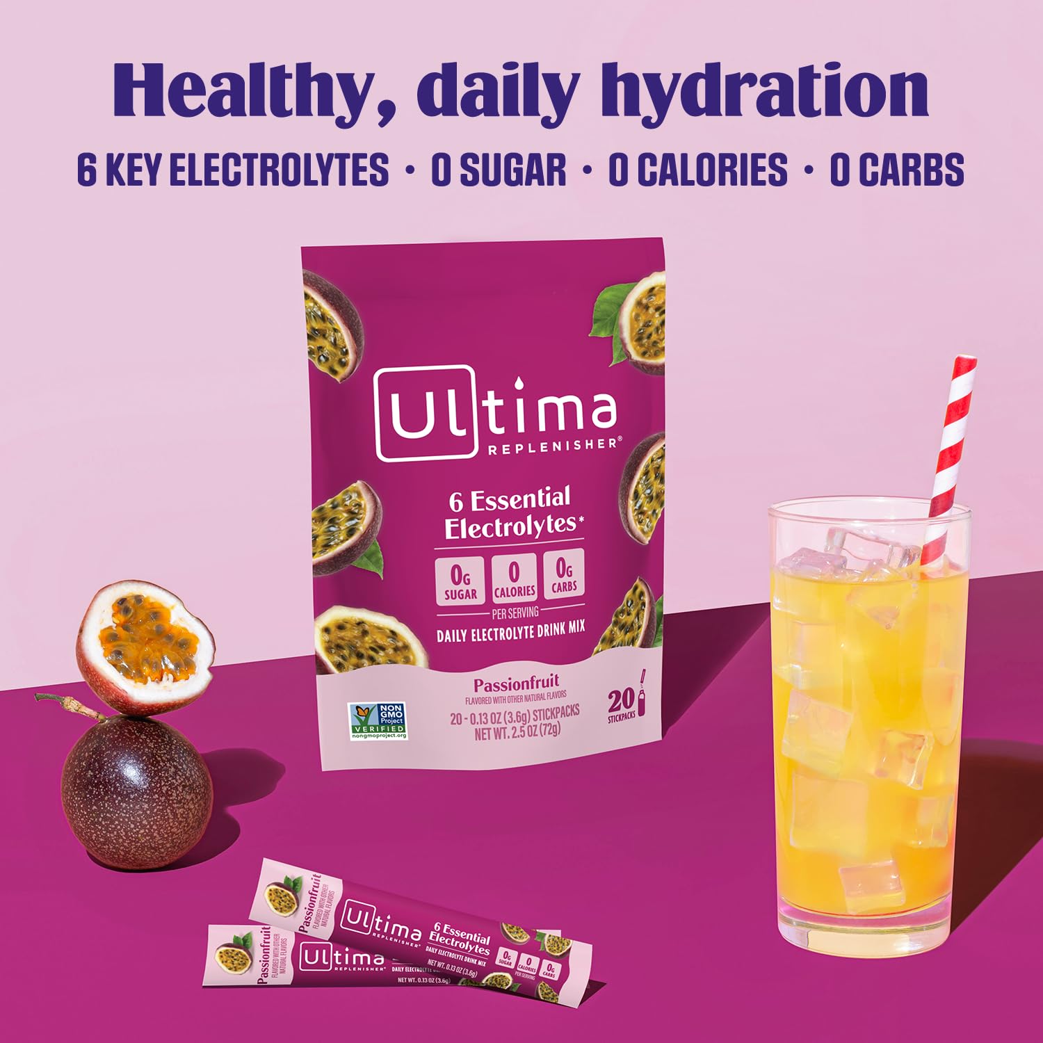 Ultima Replenisher Daily Electrolyte Powder Drink Mix – Sugar Free – Original Variety, 20 Stickpacks – Hydration Packets with 6 Electrolytes and Minerals – Keto Friendly, Vegan, Non-GMO - Nirvana Guru