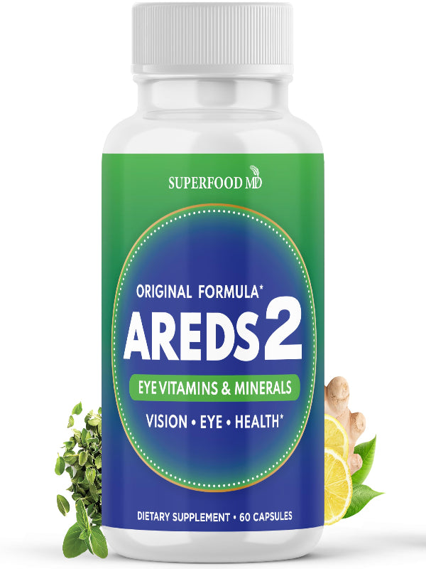 AREDS 2 Eye Vitamin & Mineral Supplement, Contains Lutein, Vitamin C, Zeaxanthin, Zinc & Vitamin E with Added Copper - 120 Count Nirvana Guru