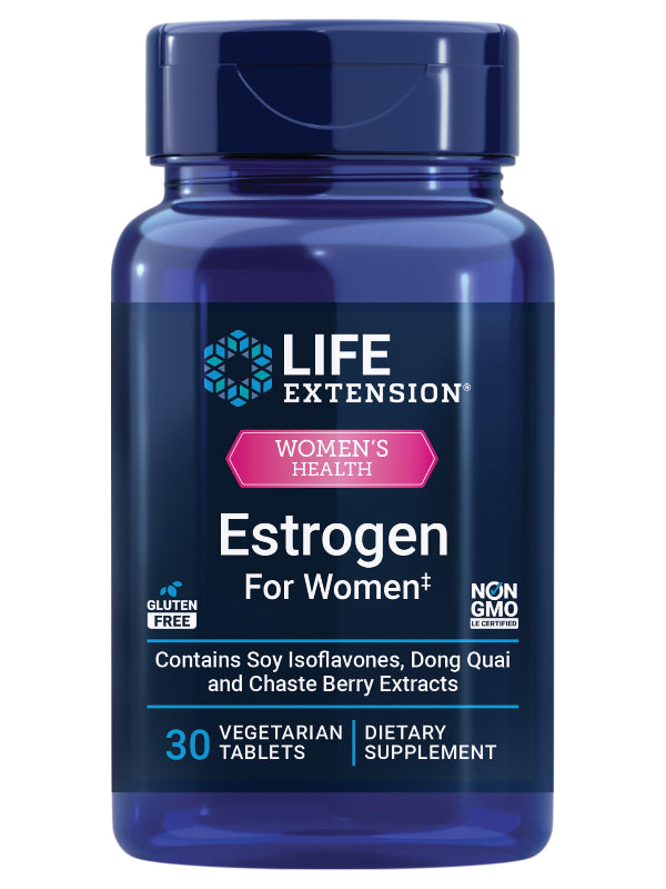 Life Extension Estrogen for Women, Helps Relieve hot Flashes and Night Sweats, Soy isoflavones, Norway Spruce Extract, chasteberry, Hormone-Free, Gluten Free, Non-GMO, Vegetarian, 30 Tablet - Nirvana Guru