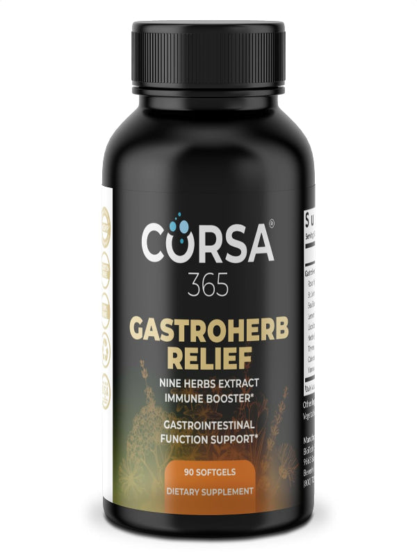 Gastroherb 9 Herb Extract - Airborne Immune Support Supplement - St Johns Wort Licorice Root Thyme Oil Immunity Supplement - Digestive Enzymes Immune System Booster - 90 Softgels Nirvana Guru