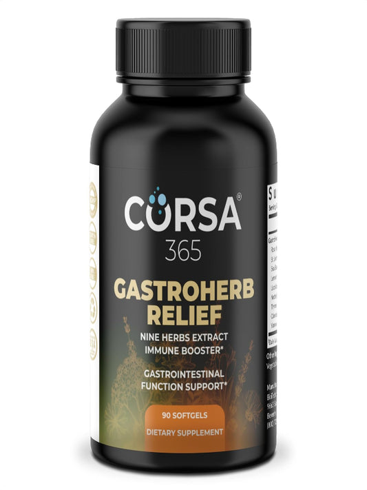 Gastroherb 9 Herb Extract - Airborne Immune Support Supplement - St Johns Wort Licorice Root Thyme Oil Immunity Supplement - Digestive Enzymes Immune System Booster - 90 Softgels Nirvana Guru