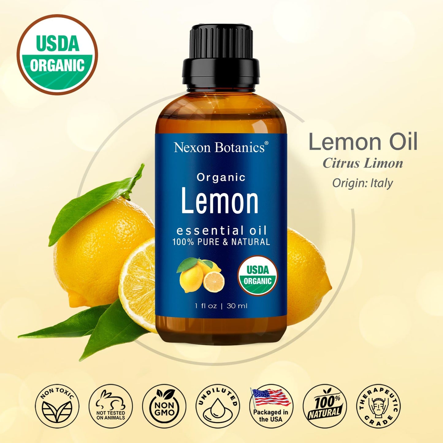 Organic Lavender Essential Oil 30 ml - Pure Natural Oils for Diffuser, Aromatherapy, Skin & Hair Care - Aceite De Lavanda Orgánico - Nexon Botanics - Nirvana Guru