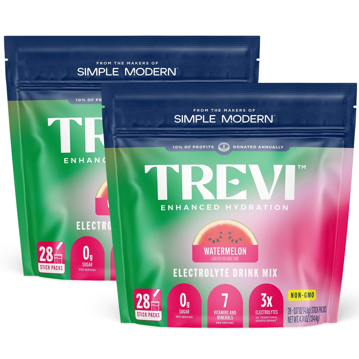 TREVI™ Sugar Free Electrolytes - Drink Mix Hydration Powder Packets - 28 Count - Variety Pack 1
