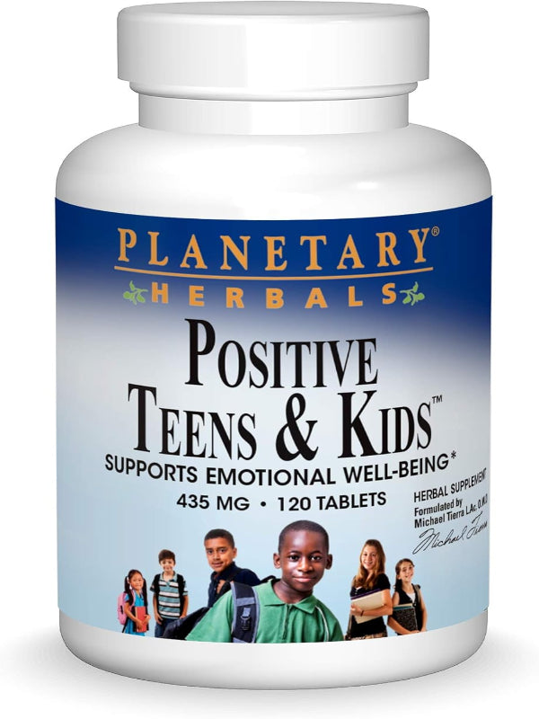 Planetary Herbals Positive Teens & Kids 435mg, Supports Emotional Well-Being,120 Tablets - Nirvana Guru