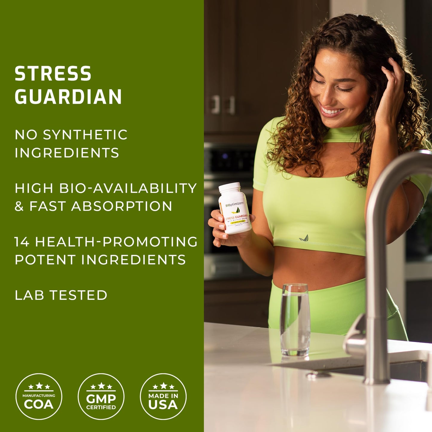 BIOptimizers Stress Guardian – Stress Relief Capsule – Rest Support Management - 90 Capsules Nirvana Guru
