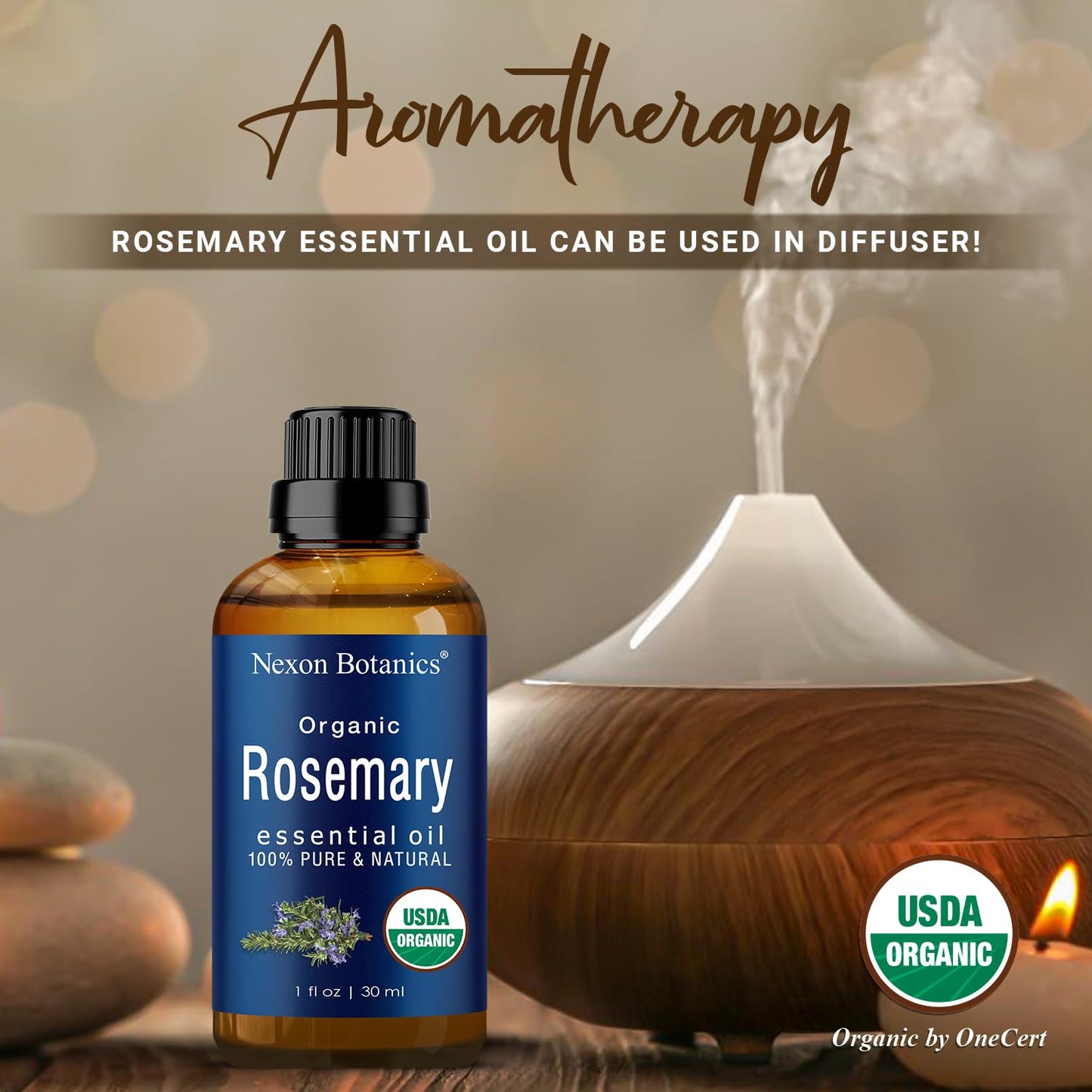 Organic Lavender Essential Oil 30 ml - Pure Natural Oils for Diffuser, Aromatherapy, Skin & Hair Care - Aceite De Lavanda Orgánico - Nexon Botanics - Nirvana Guru