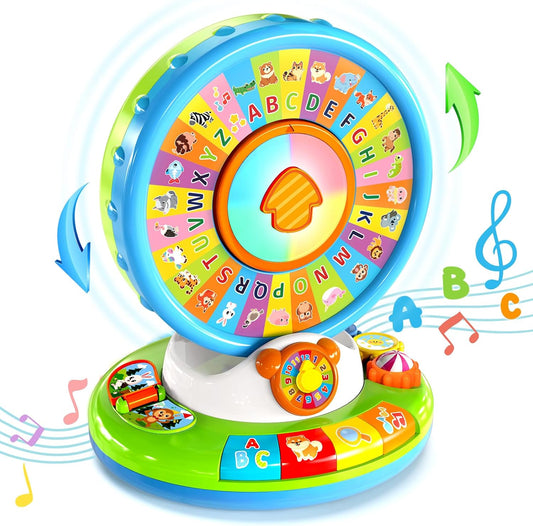 Learning Toy for Kids 1 2 3 Year Old Boys Girls, Spin and Sing Alphabet Zoo with Sounds, Interactive Educational Toys for Toddler 2-3, First Christmas 1st Birthday Gifts Toy Nirvana Guru