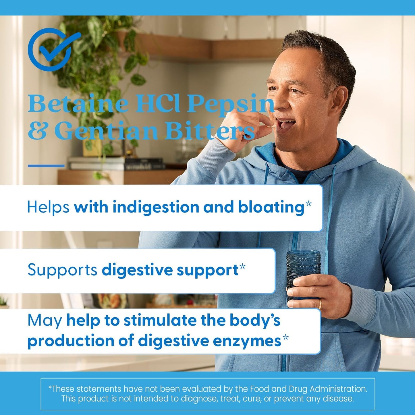 Doctor's Best Betaine HCI Pepsin & Gentian Bitters, Digestive Enzymes for Protein Breakdown & Absorption, Non-GMO, Gluten Free, 360 Count (Pack of 1) - Nirvana Guru