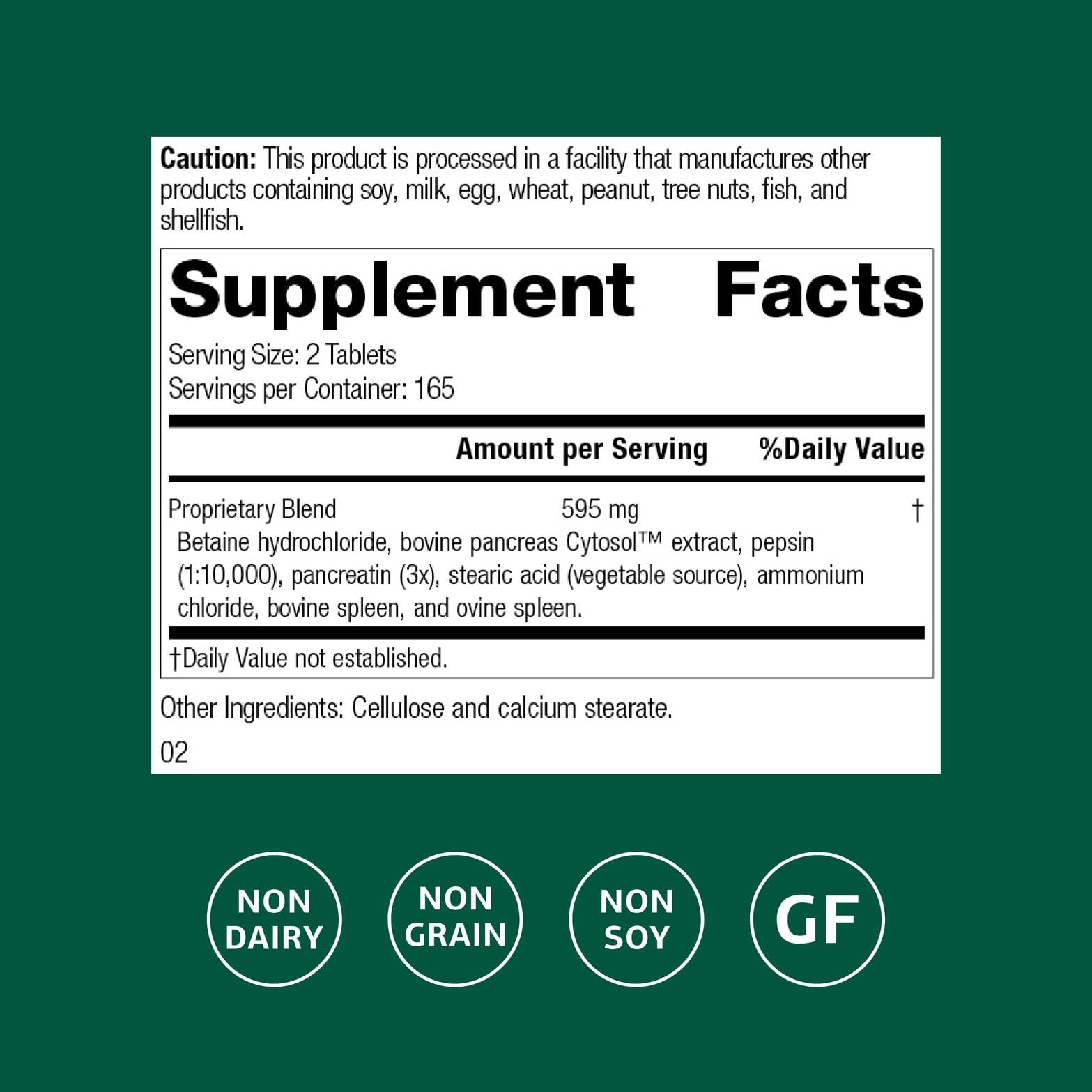 Standard Process Inc. Zypan - Digestive Health Support Supplement - HCI Supplement with Pancreatin, Betaine Hydrochloride & Pepsin - Support Macronutrient Digestion - 330 Tablets Nirvana Guru