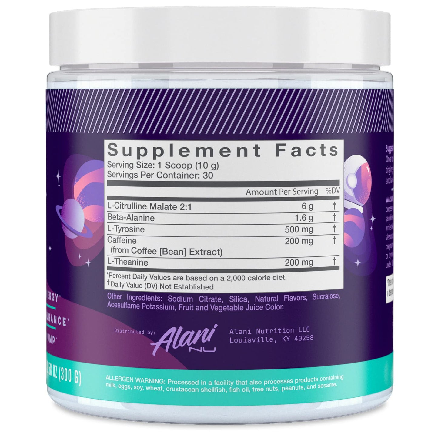 Alani Nu Pre Workout Powder Hawaiian Shaved ICE, Amino Energy Boost, Endurance Supplement, Sugar Free, 200mg Caffeine, L-Theanine, Beta-Alanine, L-Citrulline, 30 Servings Nirvana Guru