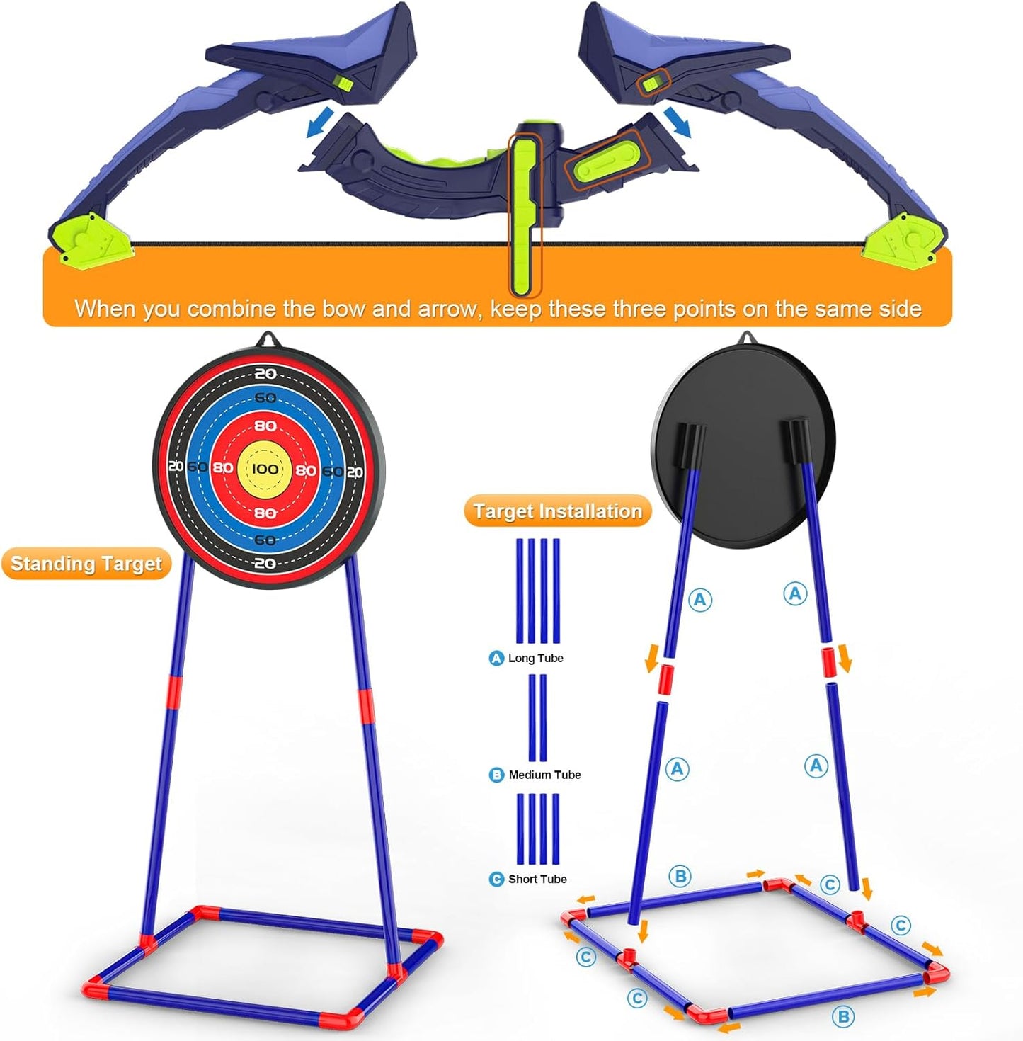 2 Pack Bow and Arrow Set for Kids, Light Up Archery Set with 14 Suction Cup Arrows, Archery Targets Outdoor Games for Kids Ages 4-8 8-12, Birthday Gifts Toys for 5 6 7 8 9 10 11 12 Year Old Boys Girls Nirvana Guru