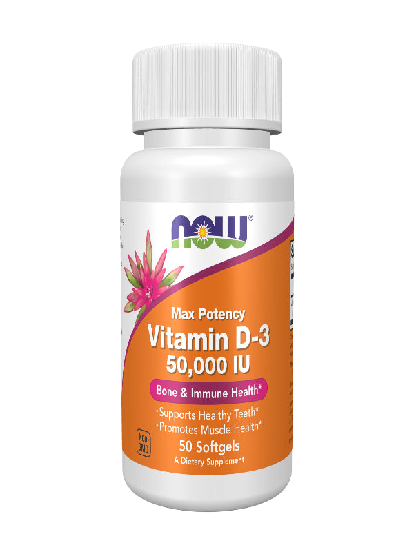 NOW Foods Supplements, Vitamin D-3 5,000 IU, High Potency, Structural Support*, 240 Softgels - Nirvana Guru