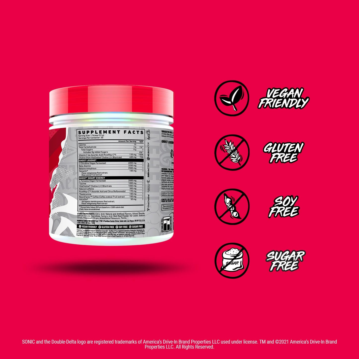 GHOST Legend Pre-Workout Powder, Blue Raspberry - 30 Servings – Pre-Workout for Men & Women with Choline, L-Citrulline, & Beta Alanine for Energy & Focus Nirvana Guru