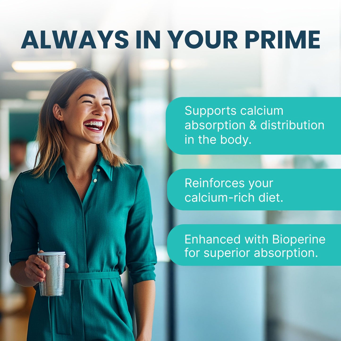 4-in-1 Calcium 1200mg with Vitamin D3 - Calcium Supplement for Women and Men with Vitamin K2 B12 5000 IU - Extra Strength Calcium Citrate for Bone and Heart Support (120ct) Nirvana Guru