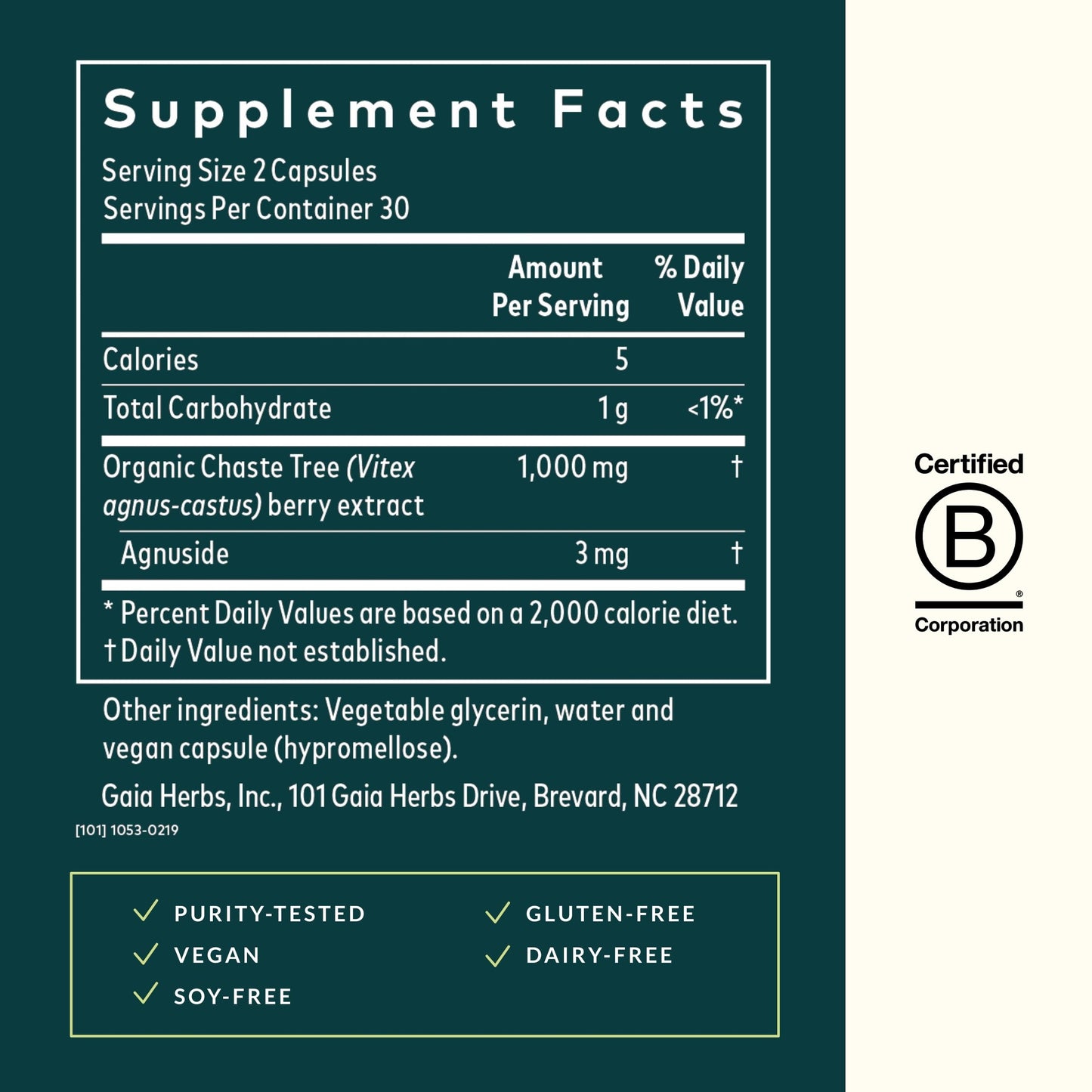 Gaia Herbs Vitex Berry - Supports Hormone Balance & Fertility in Women - 60 Vegan Liquid Phyto-Capsules (30-Day Supply) - Nirvana Guru