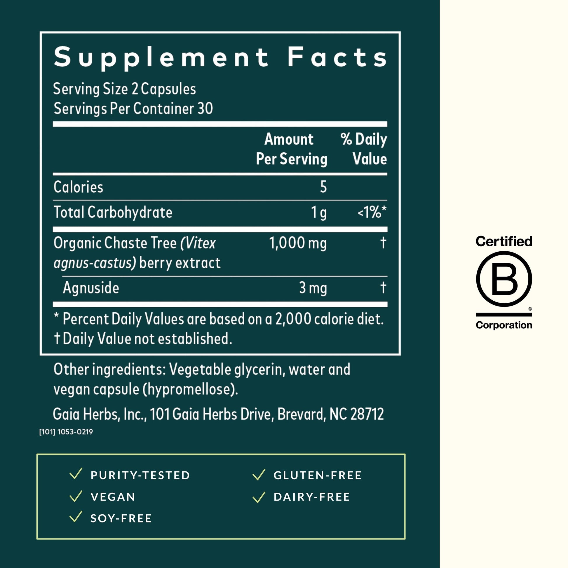 Gaia Herbs Vitex Berry - Supports Hormone Balance & Fertility in Women - 60 Vegan Liquid Phyto-Capsules (30-Day Supply) - Nirvana Guru