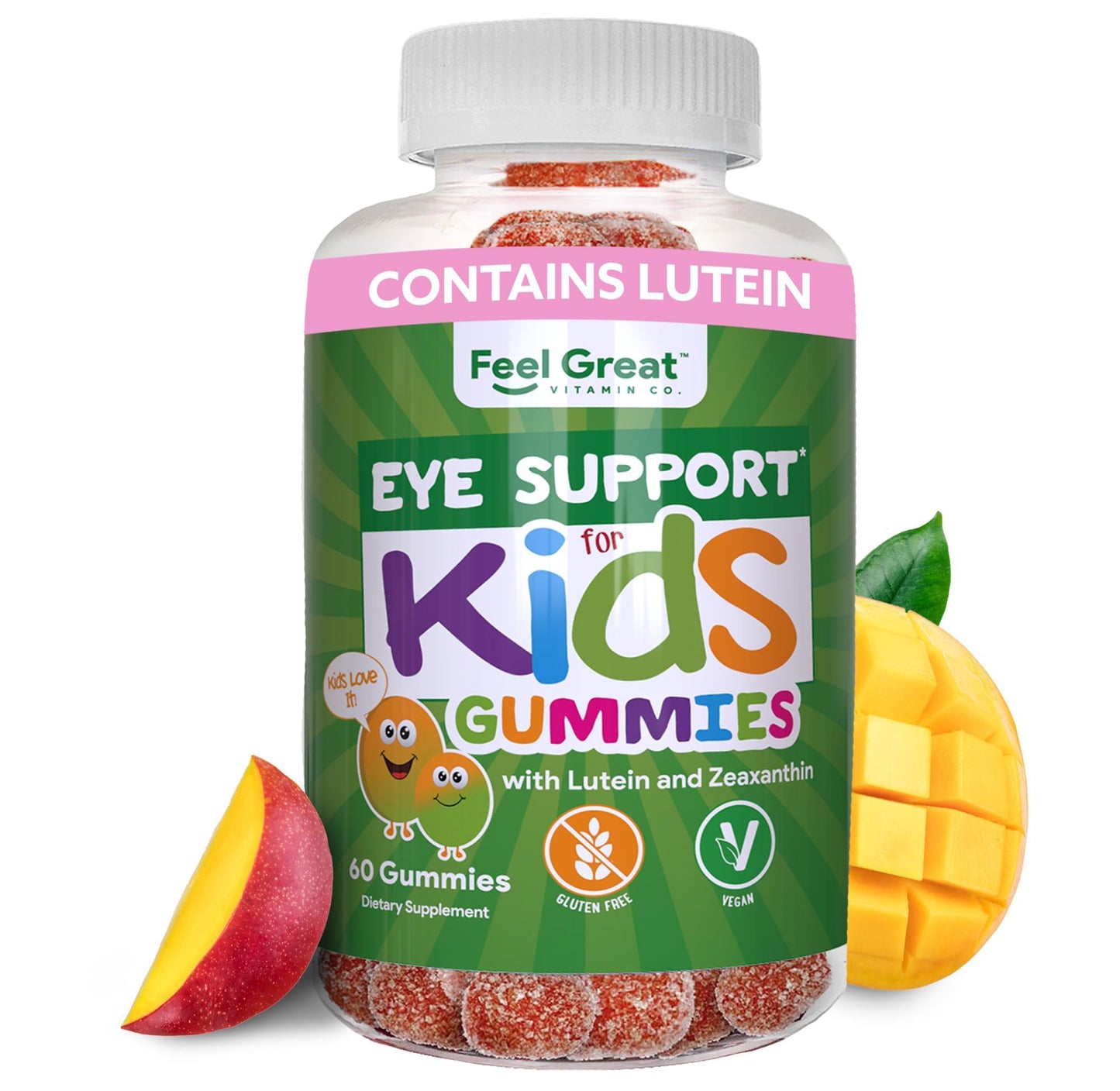 Feel Great Vitamin Co. Complete DHA Gummies for Kids | with Omega 3 6 9 + DHA, Vitamin C | Supports Healthy Brain Function, Vision & Heart Health | Gluten Free, Vegetarian | 60 Gummies Nirvana Guru