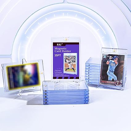 30ct Magnetic Card Holder, 35pt One Card Holder Touch for Trading Cards, U-V Protection Magnetic Card Case for Baseball Cards, Card Protectors Hard Plastic, Display Case for Game Cards, Sports Cards nirvanaguru