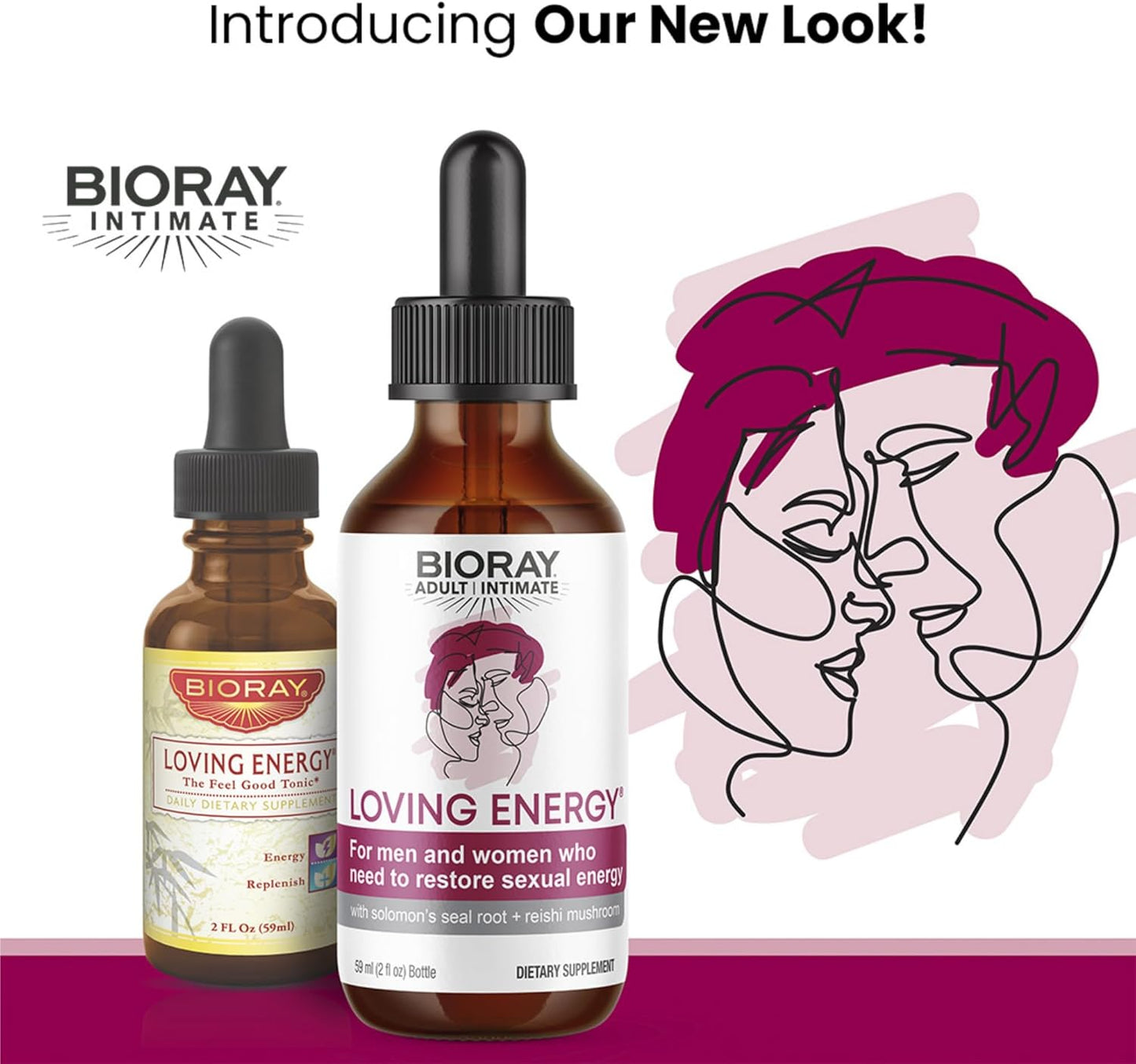 BIORAY Intimate Loving Energy - 2 fl oz - with Medicinal Mushrooms - Non-GMO, Vegan, Gluten Free Nirvana Guru