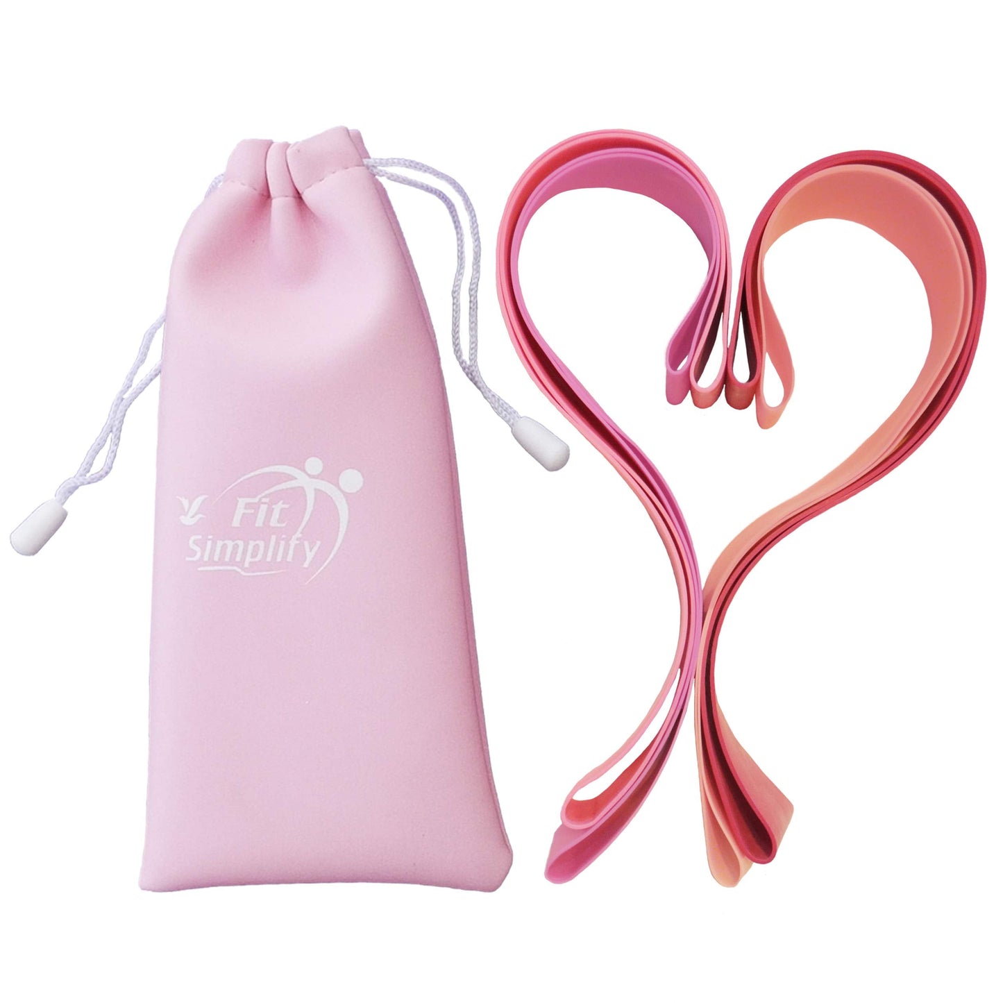 Fit Simplify Resistance Loop Exercise Bands with Instruction Guide and Carry Bag, Set of 5 Nirvana Guru