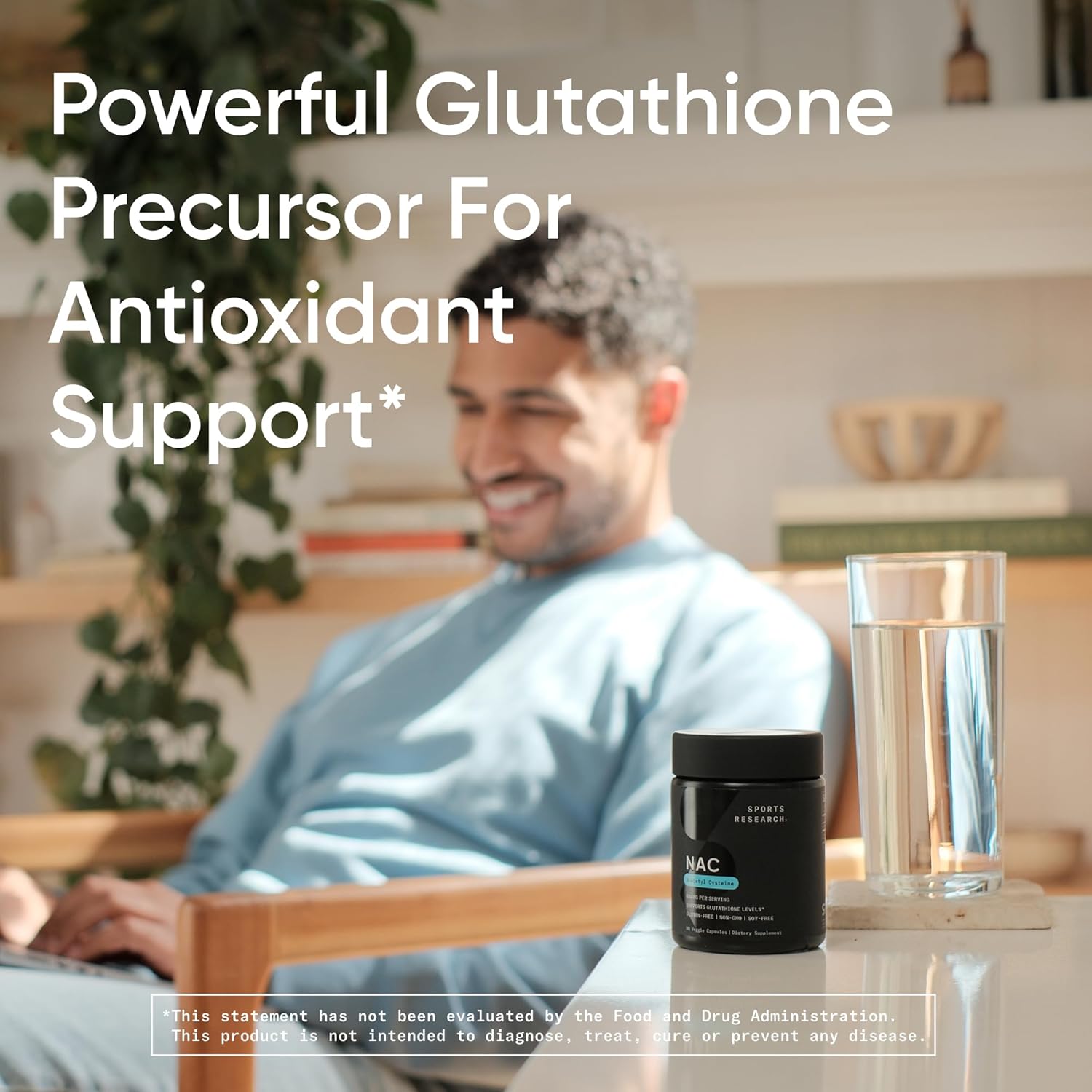 Sports Research N-Acetyl L-Cysteine (NAC) 600mg, 90 Veggie Capsules - Vegan, Non-GMO, Gluten Free. Lemon Aroma - Nirvana Guru