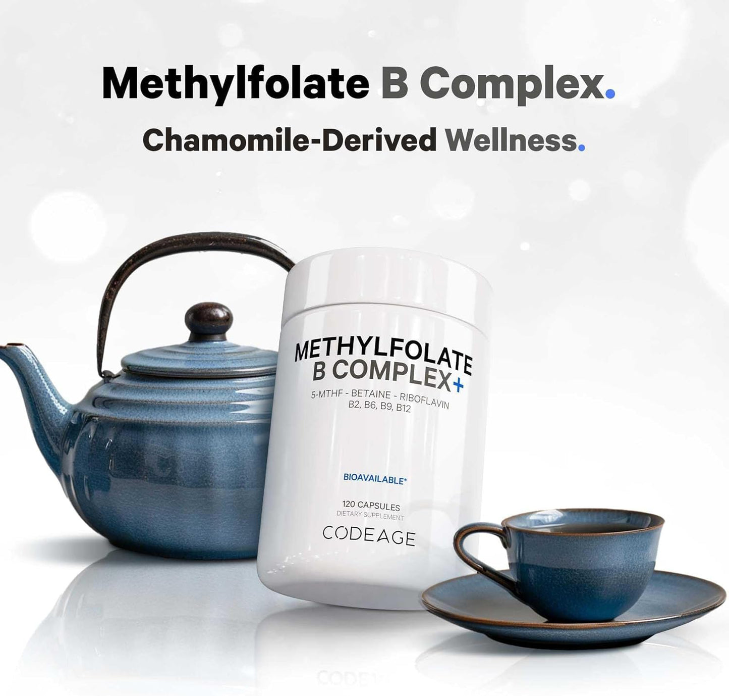 Codeage Methylfolate B Complex Supplements - 5 MTHF, Methylcobalamin 1000mcg Methylated Vitamin B12, Riboflavin, Betaine, Vitamins B6, Methylation Cycle MTHFR - 2 Months - 120 Capsules - Nirvana Guru