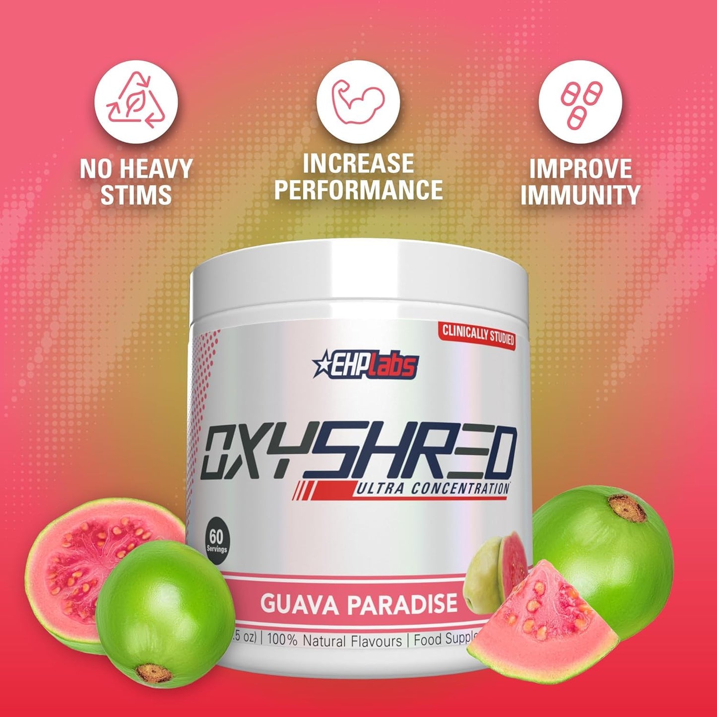 EHP Labs OxyShred Pre Workout Powder - Preworkout Powder with L Glutamine & Acetyl L Carnitine, Energy Boost Drink - Mango, 60 Servings Nirvana Guru