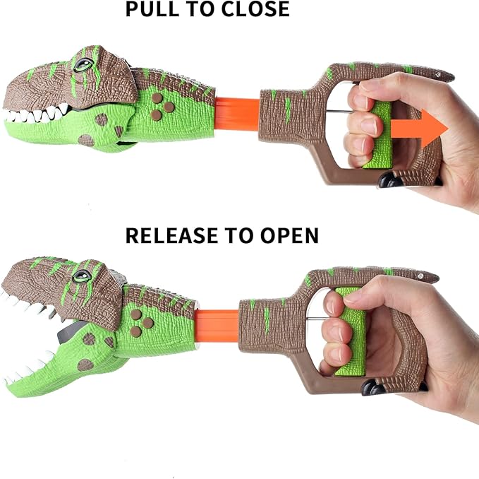 DINOBROS Dinosaur Chomper Toys for Kids with 3 Roar Sounds and Light Jurassic Dinosaurs Grabber Claw T-Rex Reacher Robot Hand Pincher Dino Snapper nirvanaguru