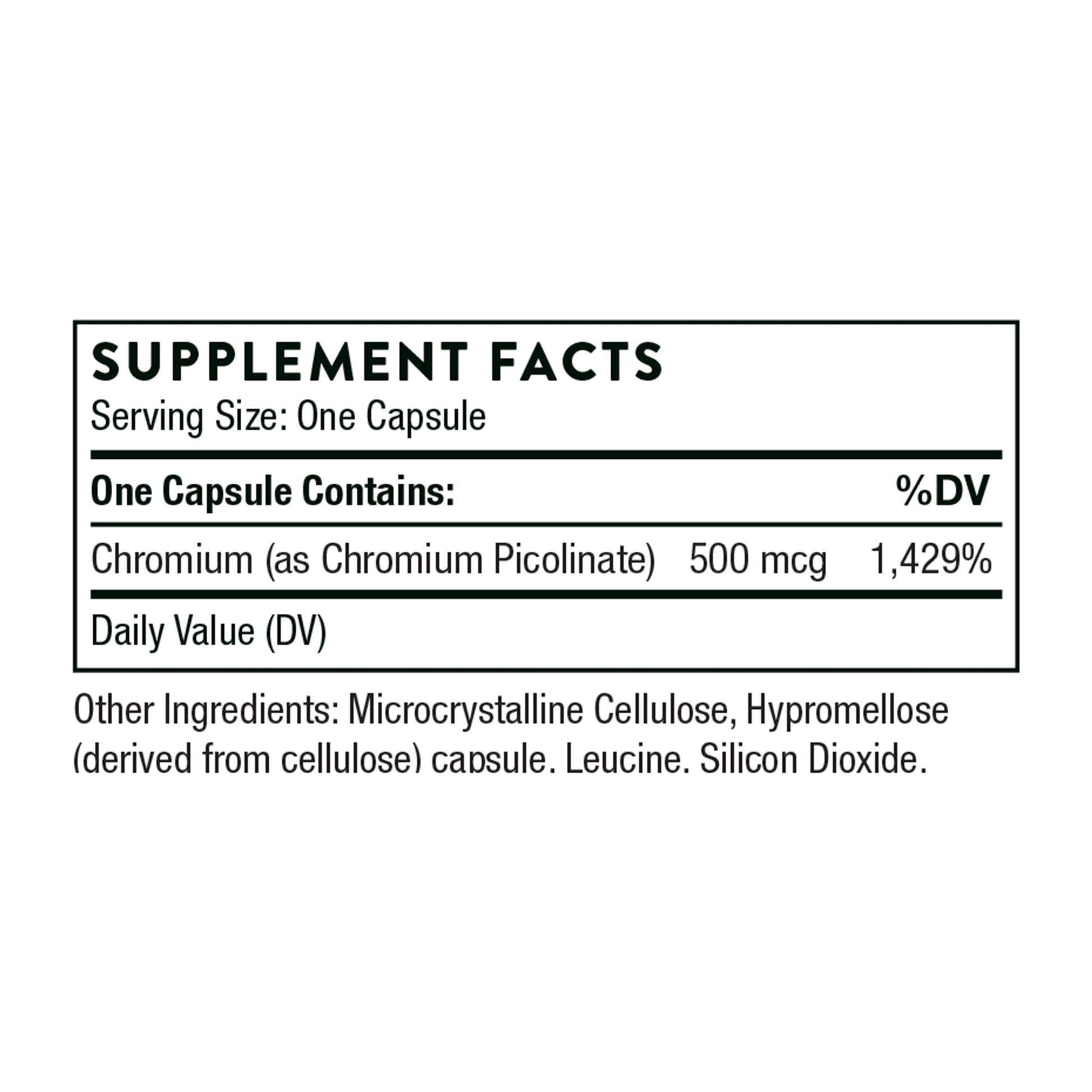 THORNE Chromium Picolinate - Essential Mineral Supplement for Healthy Metabolism Support* - Supports Carbohydrate Cravings* - Dairy, Soy & Gluten-Free - 60 Capsules Nirvana Guru