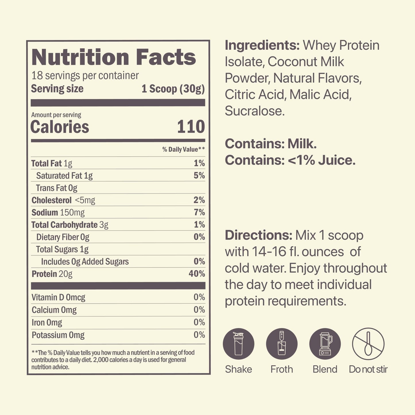 Clear Whey Isolate Protein Powder, Frosty Lemonade, 20g Complete Protein per Serving, No Added Sugar, Grass-Fed, 21 Servings Nirvana Guru