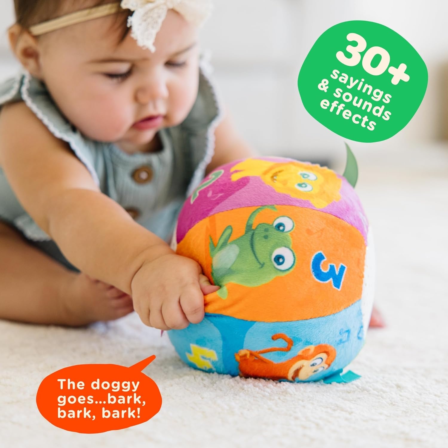 Move2Play, Hilariously Interactive Baby Ball with Music & Sound Effects | First Birthday Gift | Toddler Toy for Boys & Girls | Age 6, 9, 12, 18+ Month | 1, 2+ Year's Old Nirvana Guru