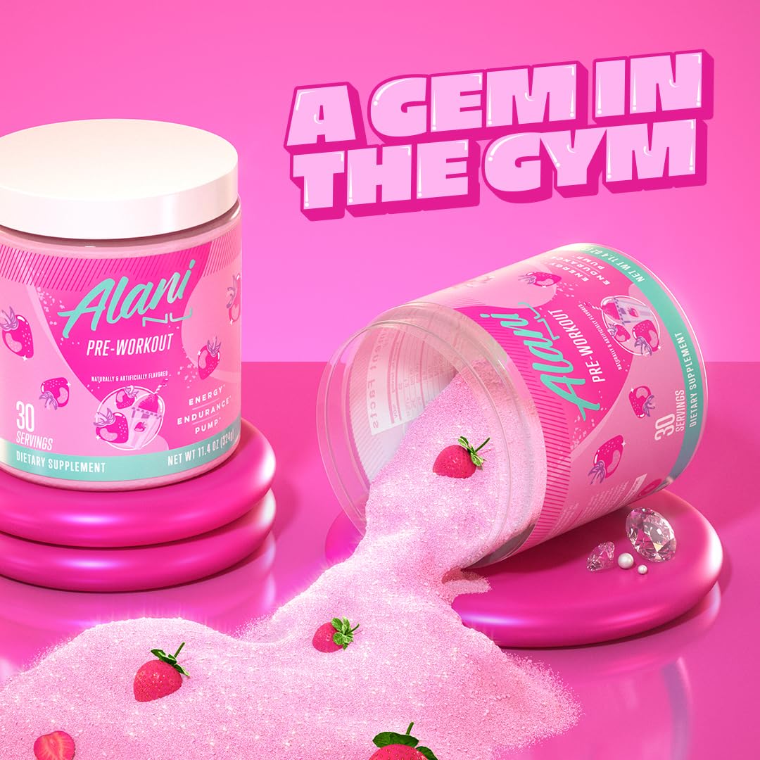 Alani Nu Pre Workout Powder Hawaiian Shaved ICE, Amino Energy Boost, Endurance Supplement, Sugar Free, 200mg Caffeine, L-Theanine, Beta-Alanine, L-Citrulline, 30 Servings Nirvana Guru
