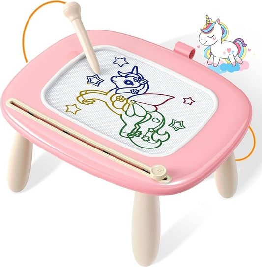 Magnetic Drawing Board, Toddler Girl Toys for 1-2 Year Old, Doodle Board Pad Learning and Educational Kids Toys for 1 2 3 Year Old Baby Girl Birthday Christmas GIF- Pink Nirvana Guru