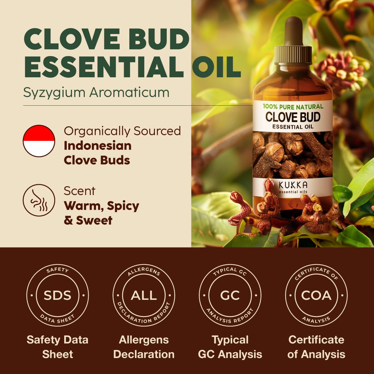 KUKKA essential oils 100% Pure & Natural Lavender Essential Oil for Diffuser, Body, Aromatherapy & Soap Making Scent (4 Fl Oz/118 ml)