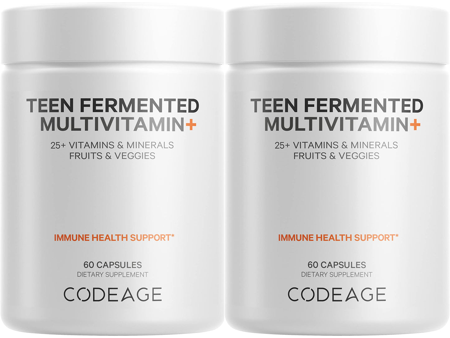 Codeage Teen Multivitamin Supplement – Daily Vitamins and Minerals for Teen Boys and Girls – Organic Whole Food Formula with Omega-3 and Vitamins A to K - 2 Pack - Nirvana Guru