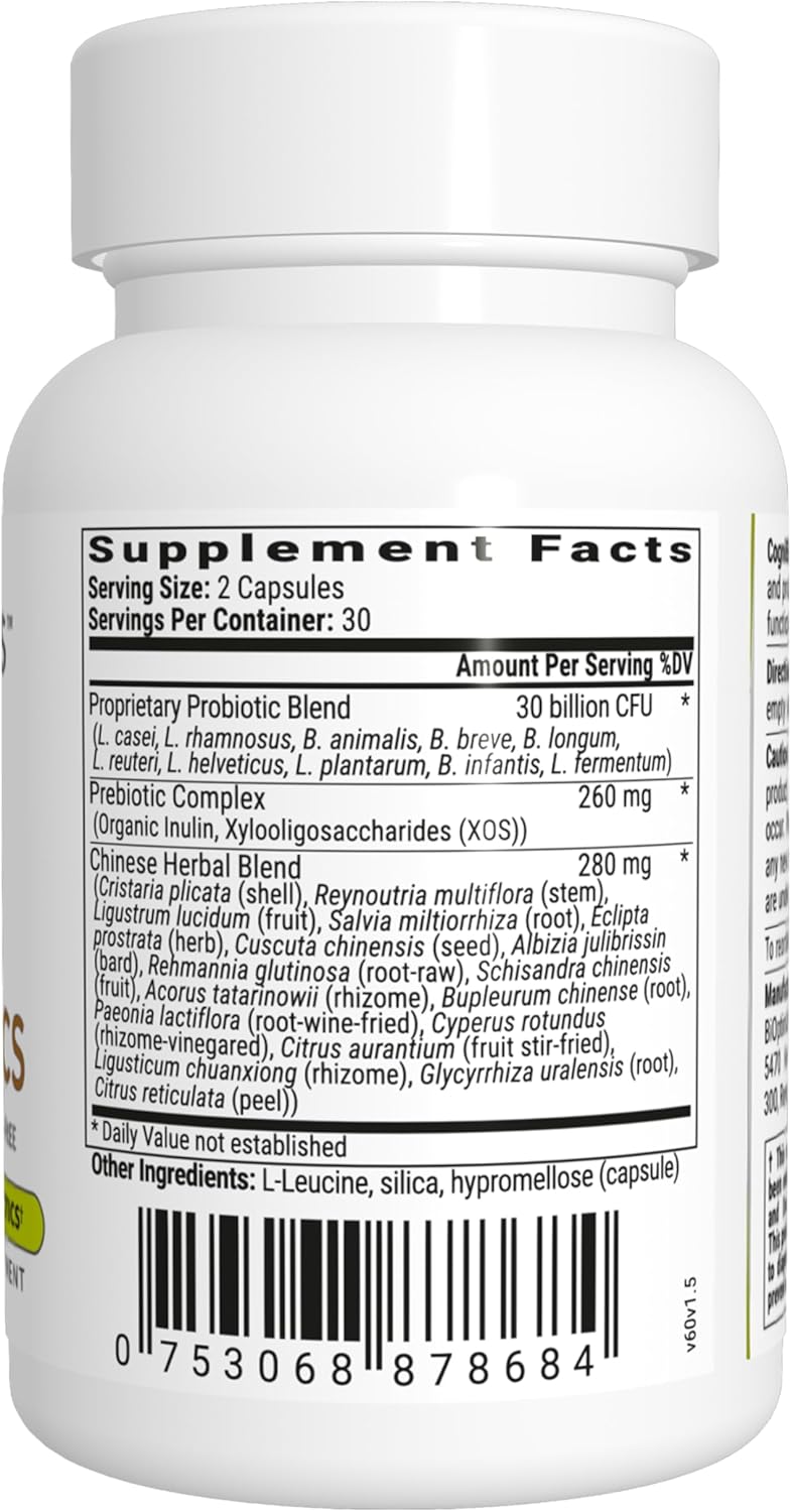 BIOptimizers Cognibiotics Probiotic Brain Supplement - Helps Support Mood, Better Focus, Memory, Mental Clarity - 60 Capsules Nirvana Guru