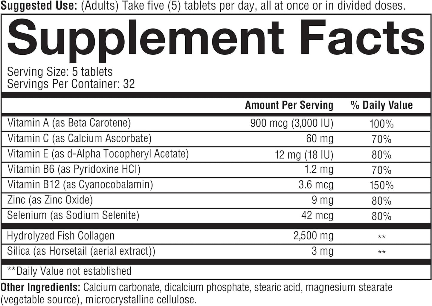 Youtheory Marine Collagen - 2,500 mg Hydrolyzed Collagen - Supports Skin* - Fish-Sourced Collagen - with Vitamin C, A, C, E, B6, B12 & More - Highly Digestible and Absorbable - 290 Tablets - Nirvana Guru