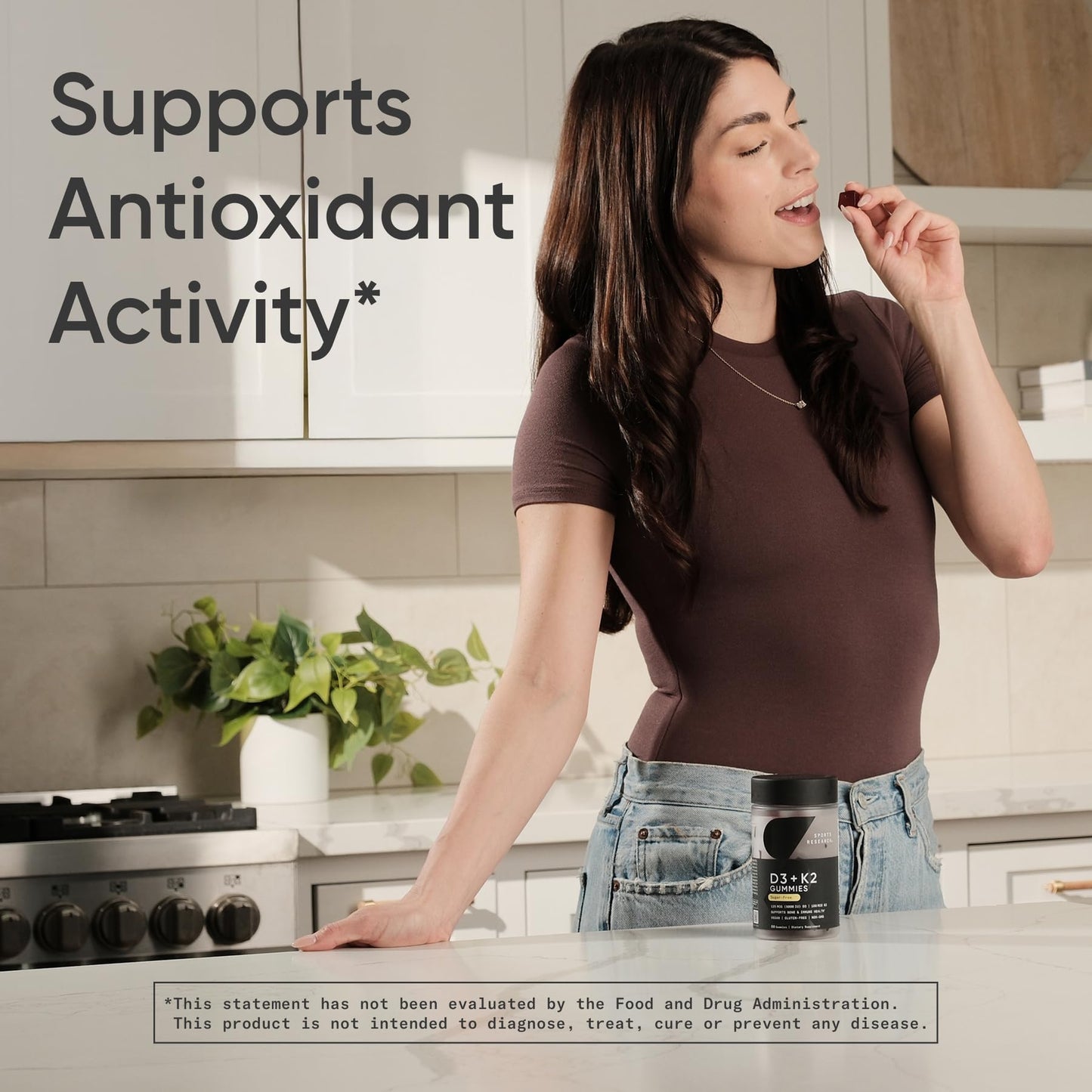 Sports Research® Vitamin D3 + K2 with Coconut MCT Oil | Vegan D3 2500iu (62.5mcg) & Plant Based Vitamin K2 100mcg | Vegan Certified, Soy & Gluten Free - 60 Softgels - Nirvana Guru