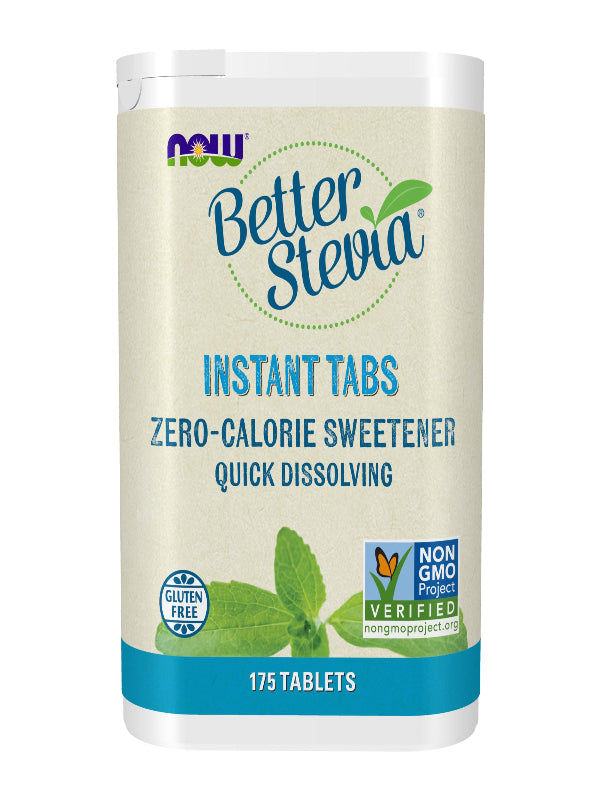 NOW Foods, Better Stevia Instant Tabs, Zero-Calorie Sweetener, Certified Non-GMO, Gluten-Free, 175 Tablets - Nirvana Guru