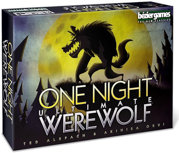 One Night Ultimate Werewolf – Fun Party Game for Kids & Adults | Engaging Social Deduction | Fast-Paced Gameplay | Hidden Roles & Bluffing, Black nirvanaguru