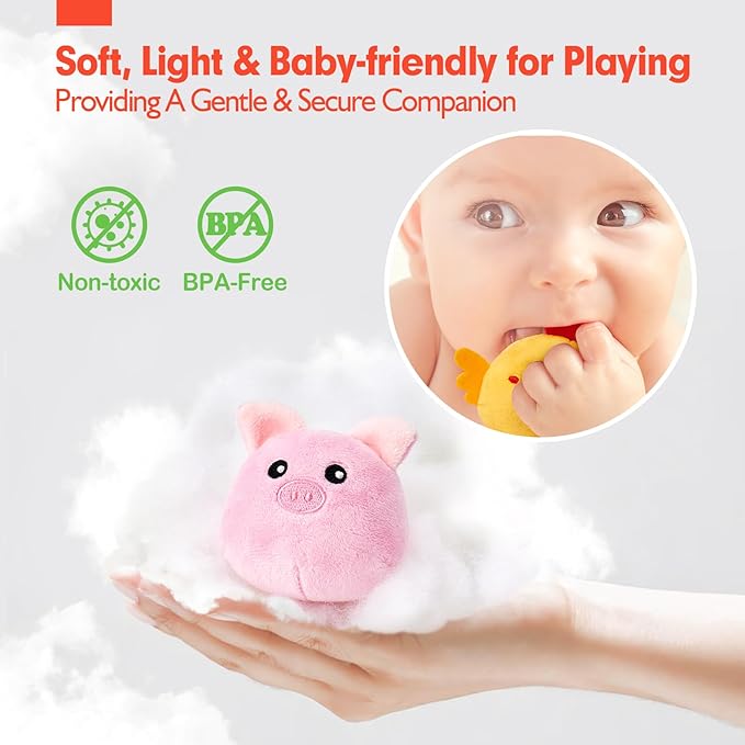 hahaland Baby Toys 6-12 Months - Surprise Barn Stuffed Farm Animals, Rattle, Crinkle, Mirror, Montessori Toys for 6 Month Old Babies Sensory Balls Toddlers 1-3 Gifts Christmas Baby Stocking Stuffers nirvanaguru